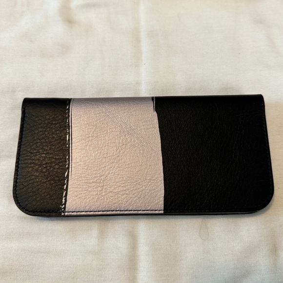 Minor History Leather Ledger Wallet in Black & Gray - Picture 3 of 8